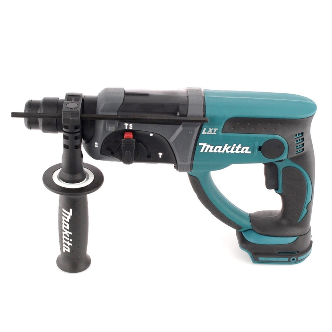 Martillo combinado inalámbrico Makita DHR 202 Z 18 V Li-Ion solo con SDS Plus + juego de brocas y cinceles D-42444 SDS-Plus 17 piezas en maletín de aluminio
