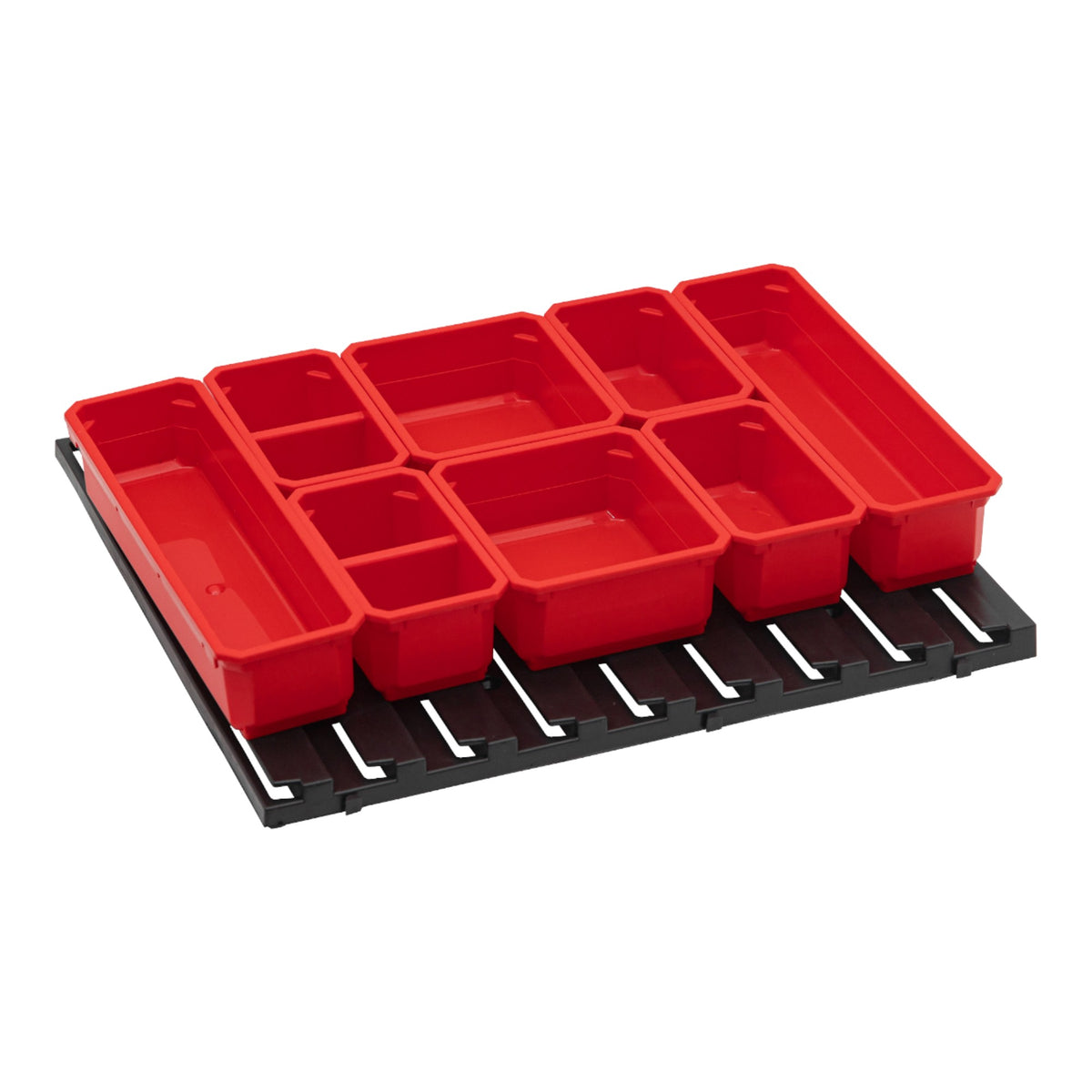 Toolbrothers RHINO Juego de contenedores nº 6 Pared de taller con 8 contenedores para organizador RHINO L altura M / L