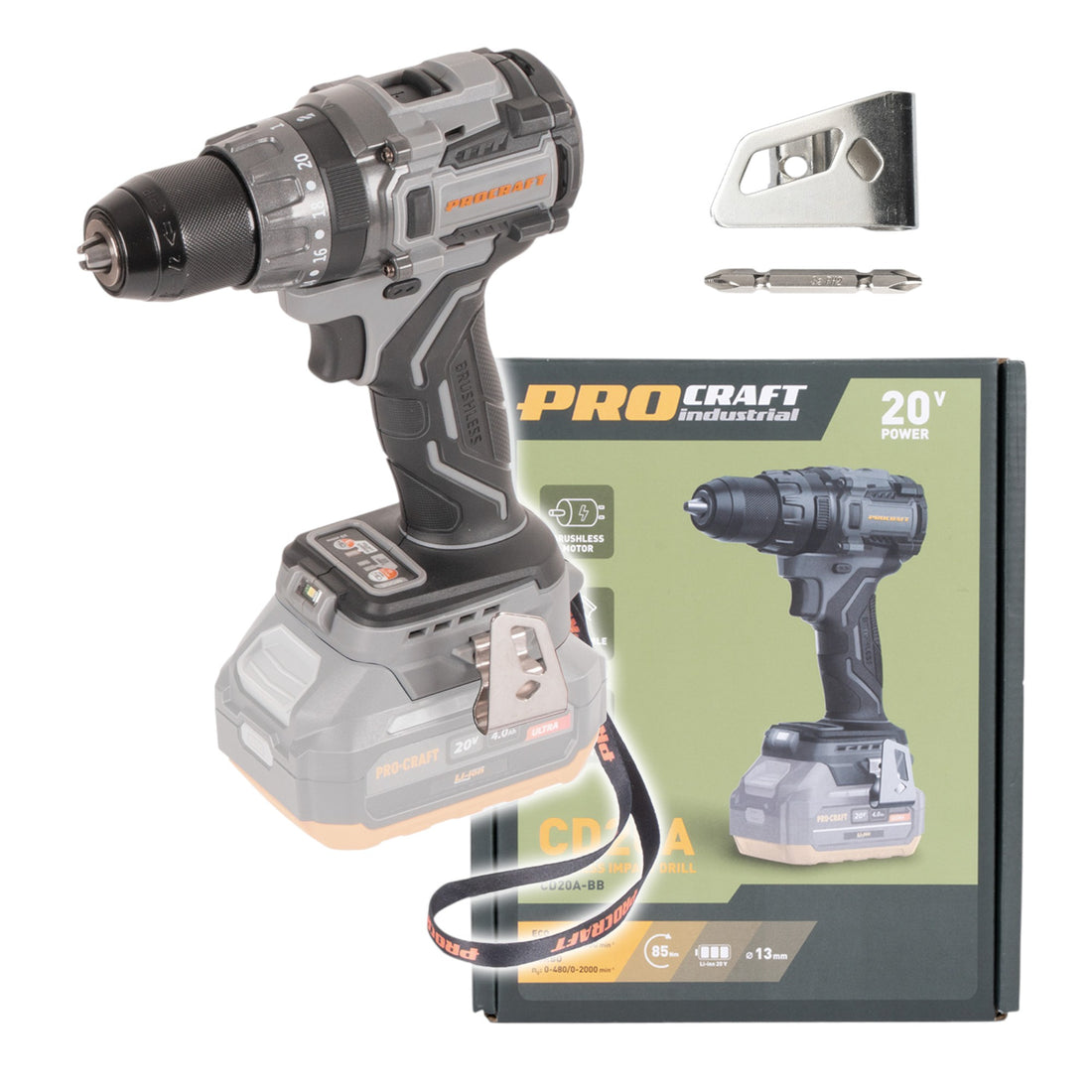 Taladradora con batería Procraft CD20Abb 20 V 85 Nm Solo - sin batería, sin cargador