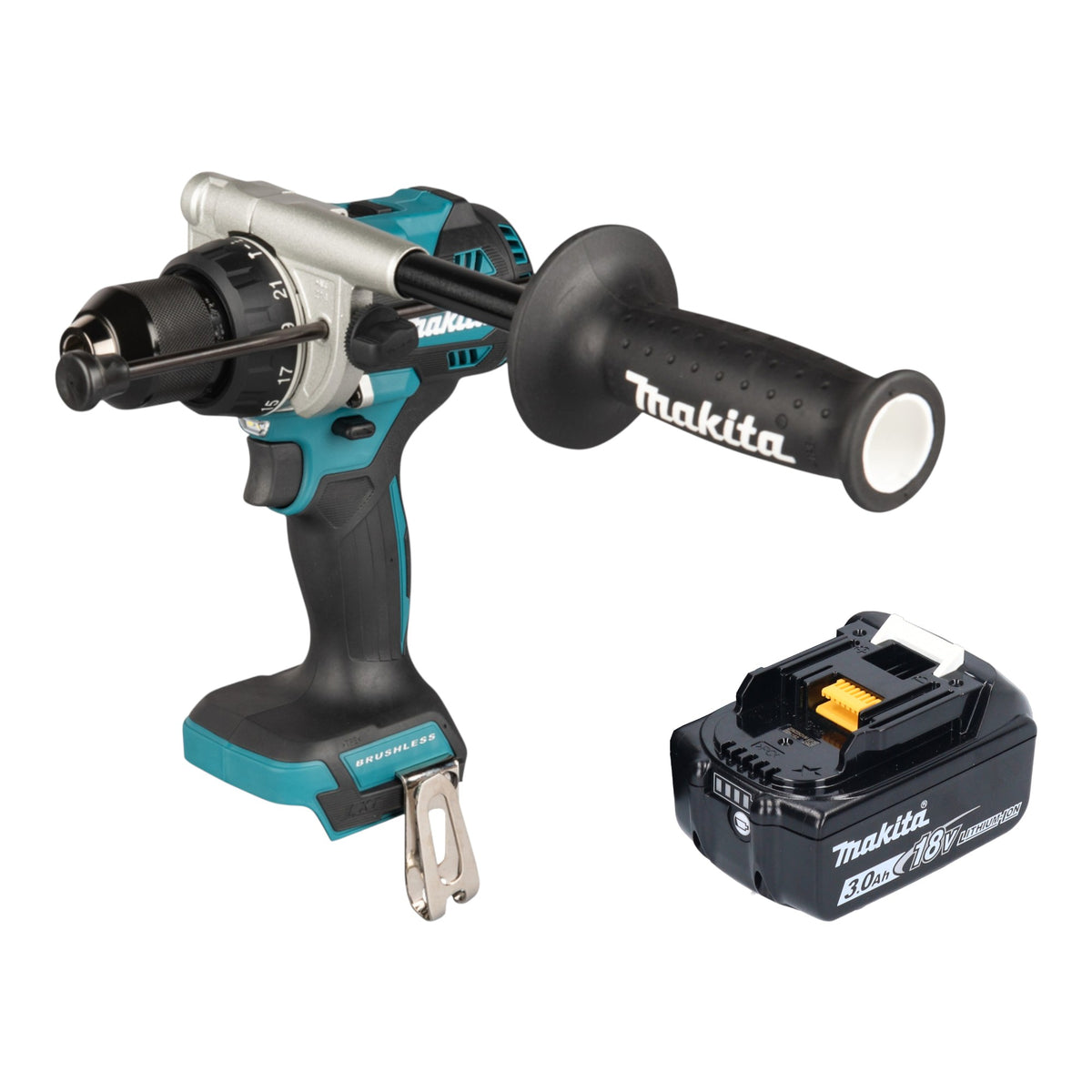 Taladro atornillador de impacto a batería Makita DHP 492 F1 18 V 141 Nm sin escobillas + 1 batería 3,0 Ah - sin cargador