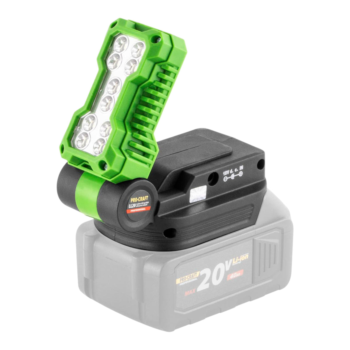 Procraft LL20bb Foco LED recargable 20 V 500 lm Solo: sin batería, sin cargador