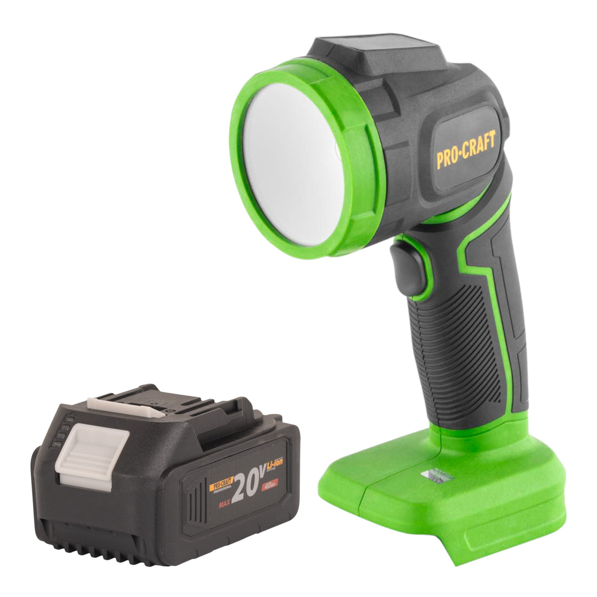 Procraft LL18bb Foco LED recargable 20 V 300 lm + 1 batería 4,0 Ah - sin cargador