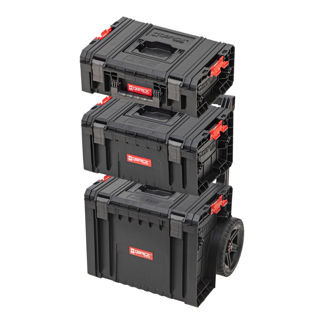 Qbrick System PRO Set 5 2.0 Plus Juego de maletines de herramientas PRO Cart 2.0 Plus + PRO Toolbox 2.0 + PRO Technician Case 2.0