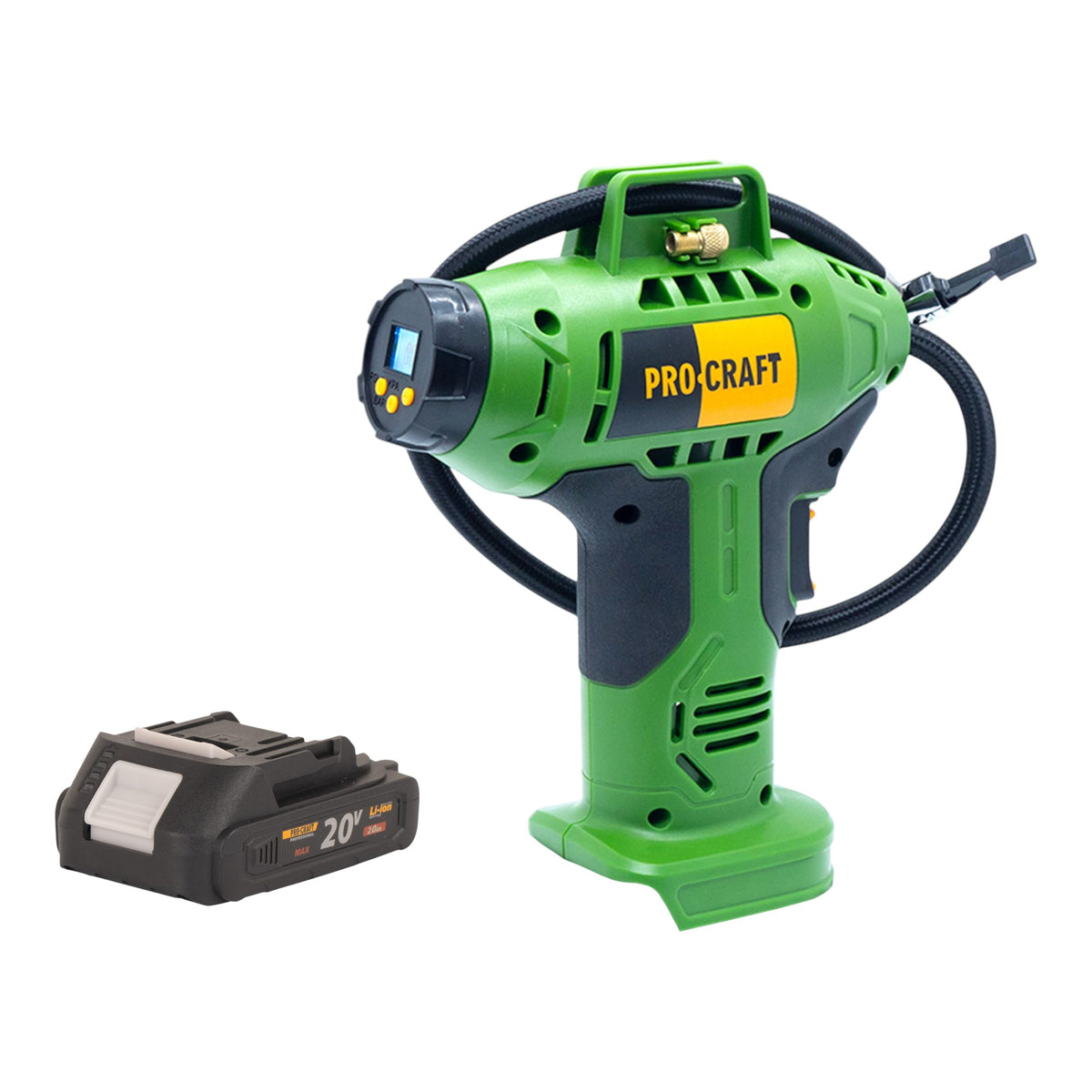 Compresor a batería Procraft LK20 20 V 11 bar + 1 batería de 2,0 Ah - sin cargador