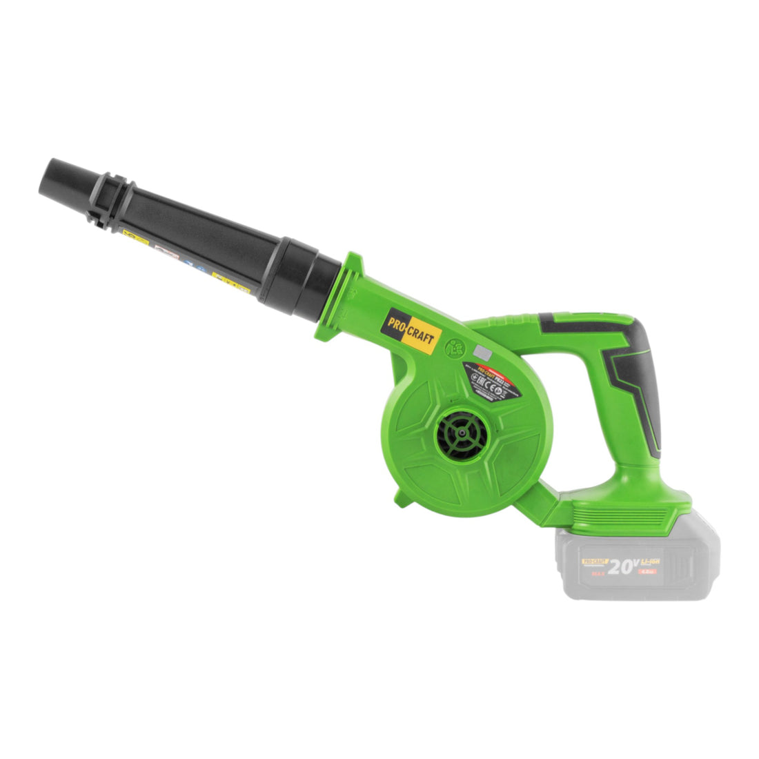 Soplador de hojas a batería Procraft PB22bb 20 V + 2 baterías de 4,0 Ah + cargador