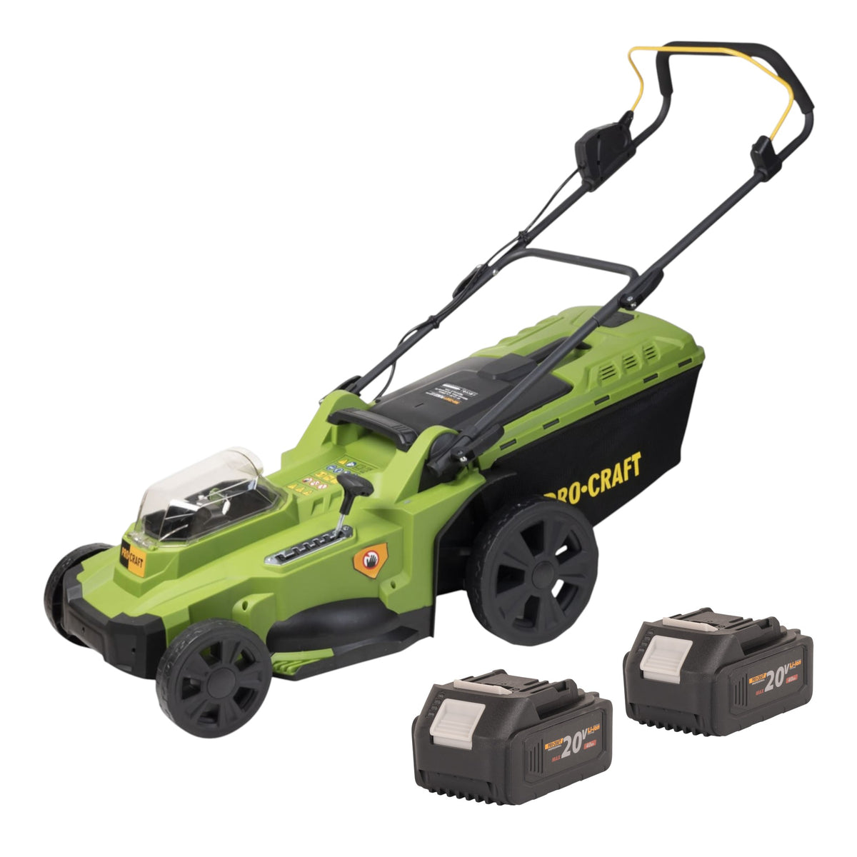 Cortacésped con batería Procraft PLM22bb 40 V (2x 20 V) 430 mm sin escobillas + 2 baterías de 4,0 Ah - sin cargador