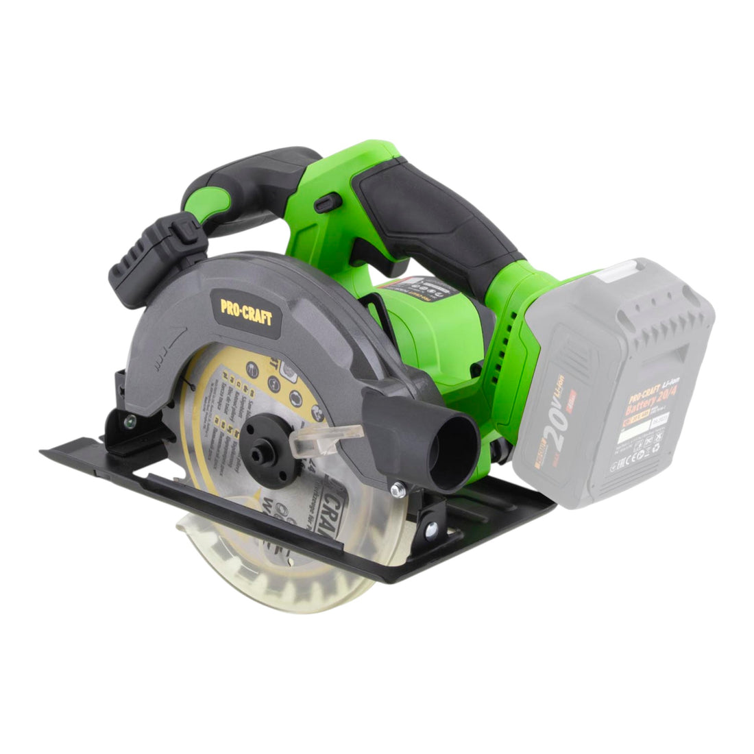 Sierra circular a batería Procraft PCA28bb 20 V 165 mm sin escobillas + 1 batería de 4,0 Ah + cargador