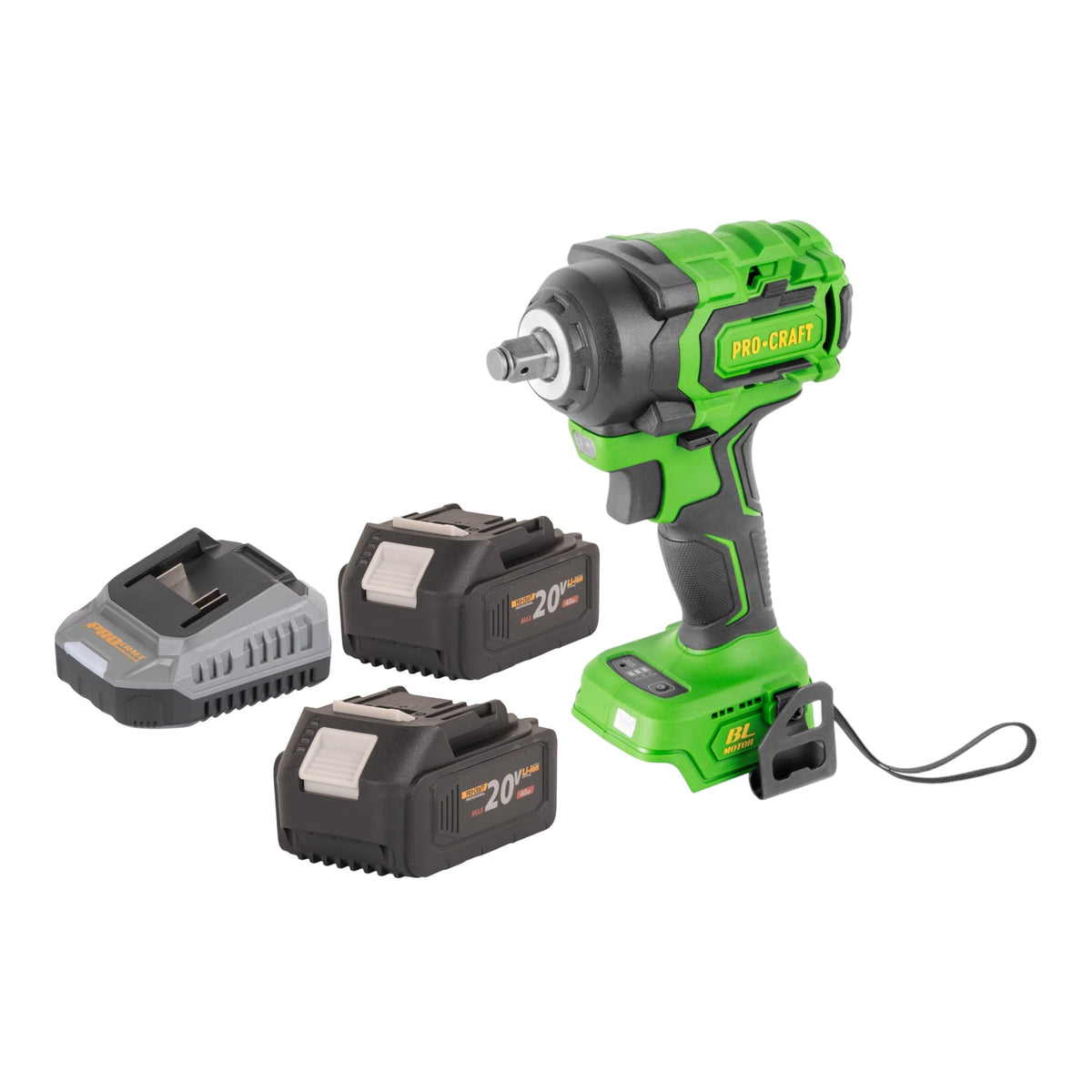 Atornillador de impacto a batería Procraft PWA18bb 20 V 550 Nm 1/2" sin escobillas Solo - sin batería, sin cargador