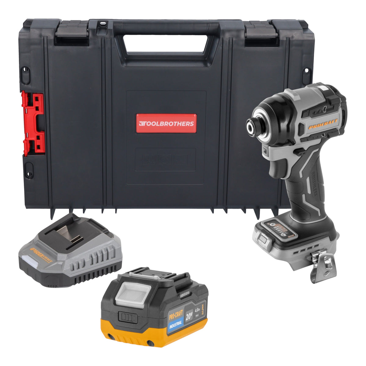 Procraft ID20Abb Atornillador de impacto a batería 20 V 180 Nm 1/4" Solo - sin batería, sin cargador
