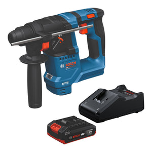Martillo perforador a batería Bosch GBH 18V-18 Professional, 18 V, 1,5 J, SDS plus, sin escobillas + 1 batería de 2,0 Ah + cargador