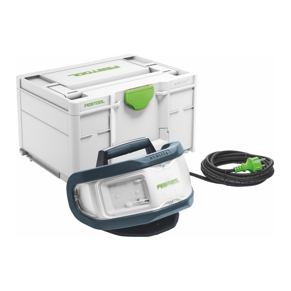 Lámpara portátil Festool SYSLITE DUO-Plus 8000 lm IP 55 (576406) + Systainer - Sucesora de 769962