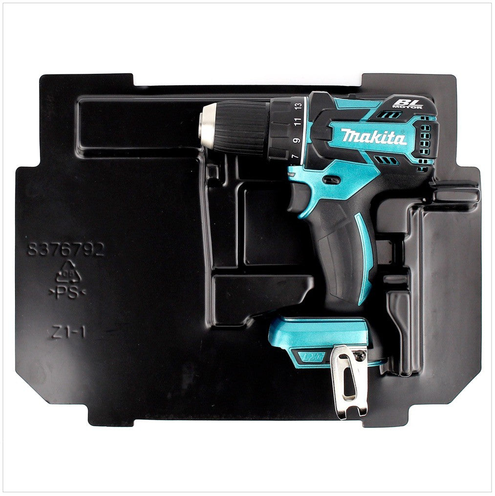 Makita DDF 480 ZE 18 V Taladro inalámbrico sin escobillas Solo - con inserto