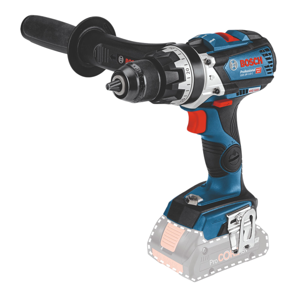 Bosch GSB 18V-110 C Taladradora de percusión profesional con acumulador 18 V 110 Nm ( 06019G030A ) Sin escobillas + L-Boxx - sin acumulador, sin cargador