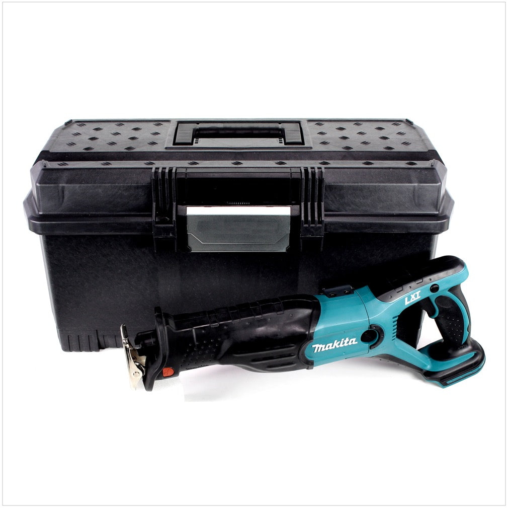 Makita DJR 181 Sierra de sable a batería 18 V en maletín Stanley - Sin batería, sin cargador incluidos