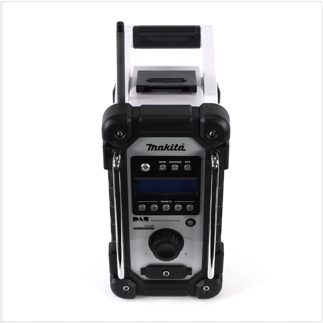 Makita DMR 109 W DAB radio de obra con batería blanca 7,2 - 18 V - solo, sin batería ni cargador