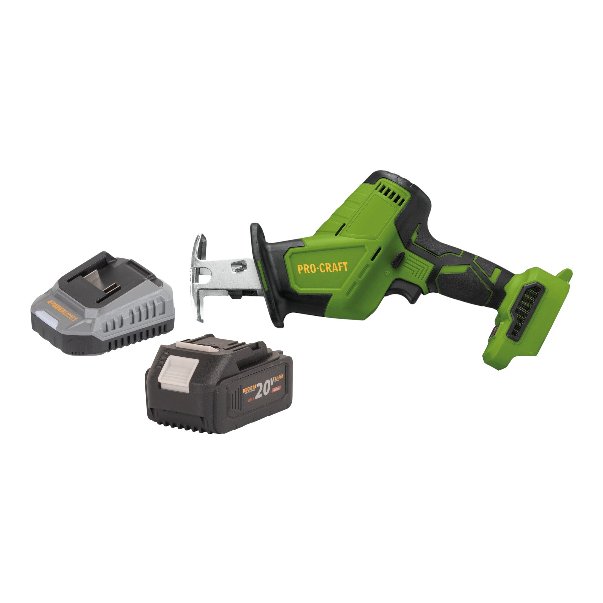 Procraft PSS36bb Akku Recipro Säbelsäge 20 V Brushless + 1x Akku 4,0 Ah + Ladegerät