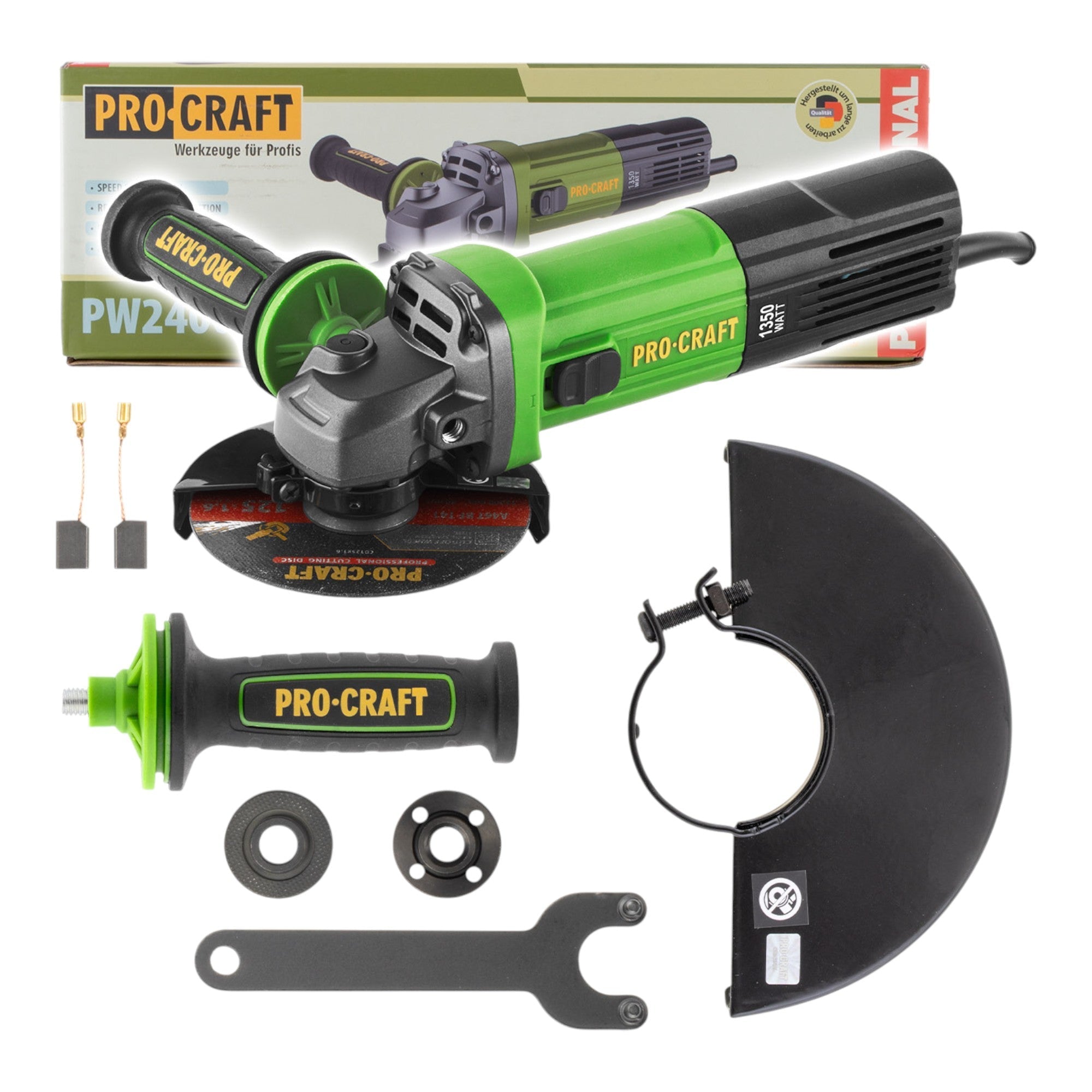 Procraft PW2400ES Winkelschleifer 1350 Watt 125 mm