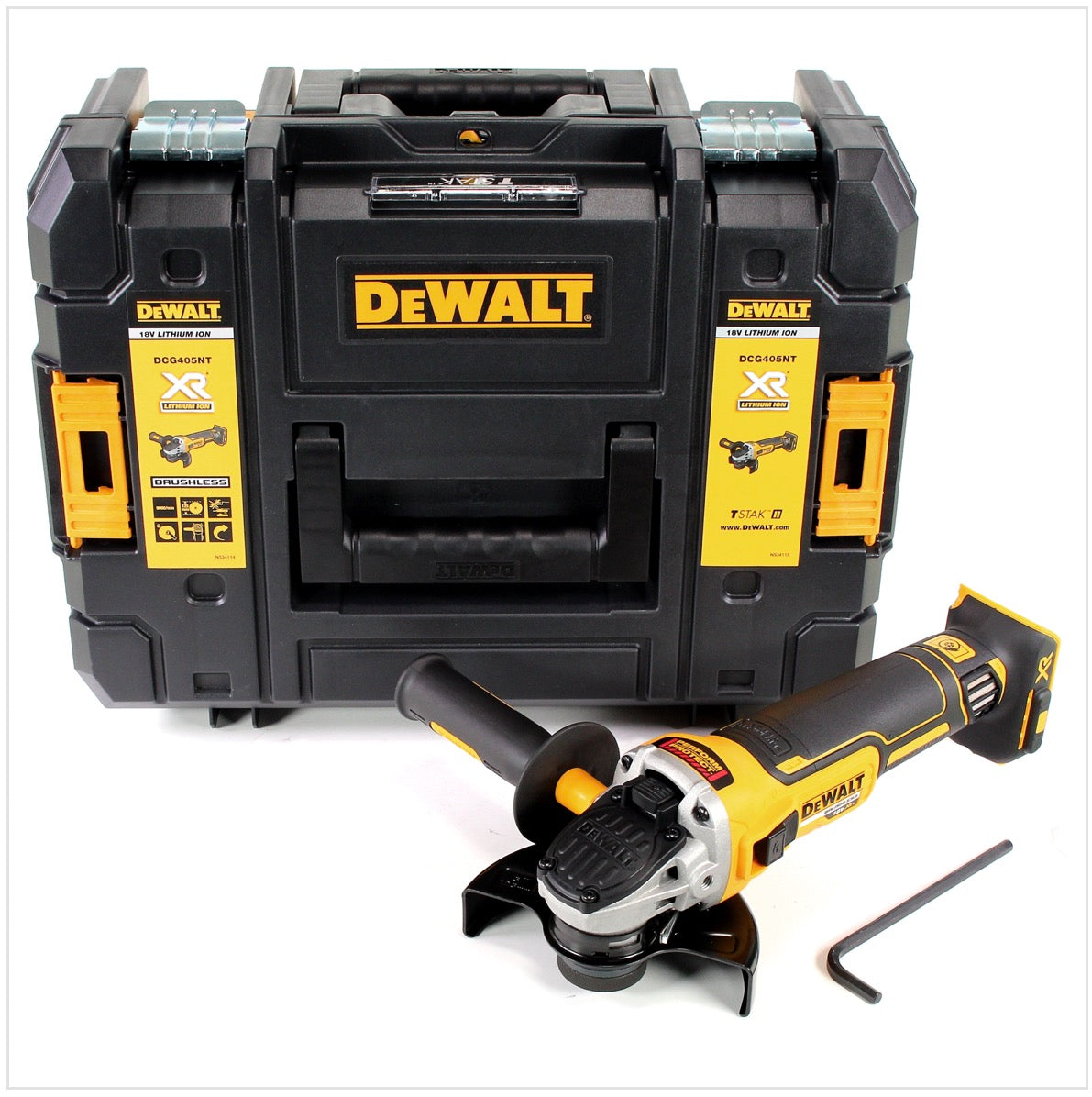 DeWalt DCG 405 NT Akku Winkelschleifer 18V 125mm Brushless Solo im TSTAK - ohne Akku, ohne Ladegerät