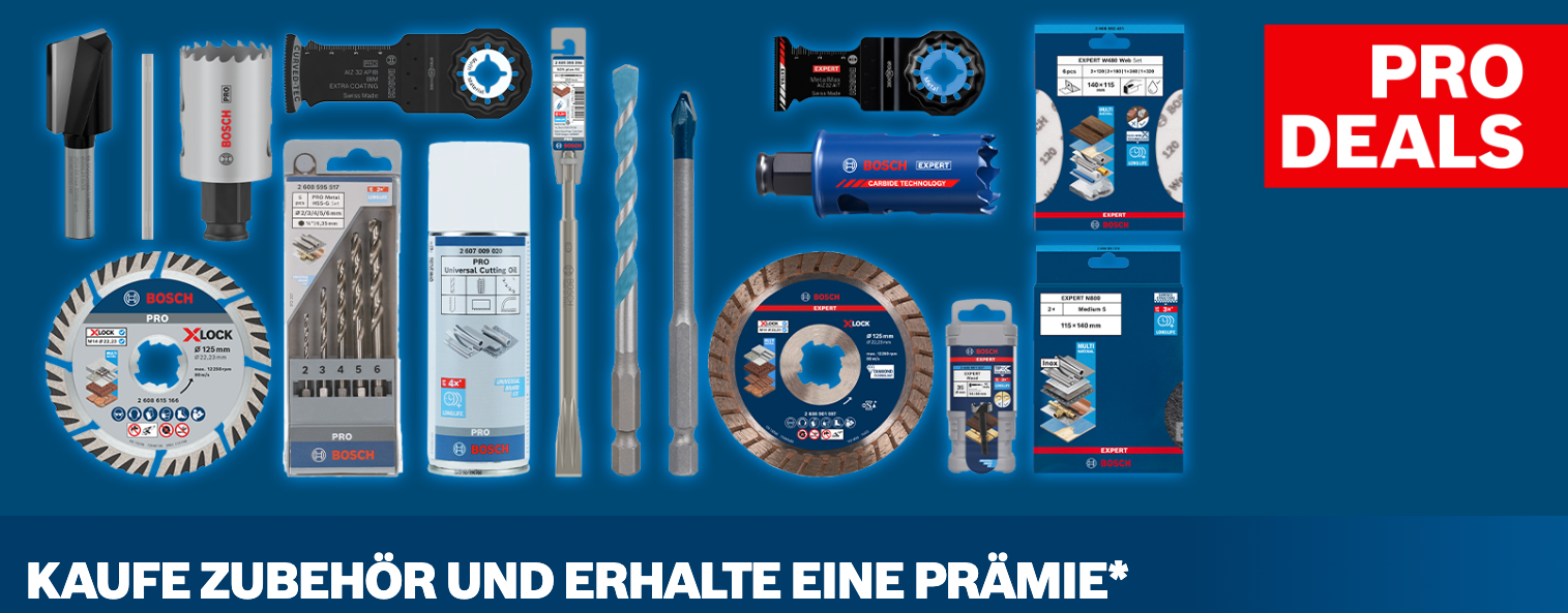 Bosch Zubehör Pro Deal – Kaufe Zubehör und erhalte eine kostenlose Prämie