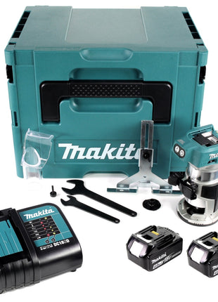 Makita DRT 50 RMJ Akku Multifunktionsfräse 18V Brushless + 2x Akku 4,0Ah + Ladegerät + Makpac - Toolbrothers