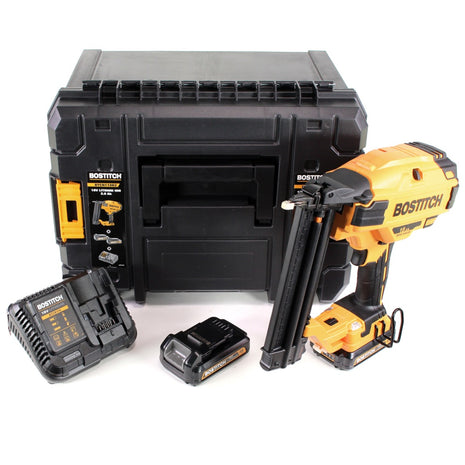 Bostitch BTCN 110 D2 Brushless 18 V Akku 18GA Stiftnagler mit 2 x 2,0 Ah Akku + Ladegerät in TStak VI Box - Toolbrothers