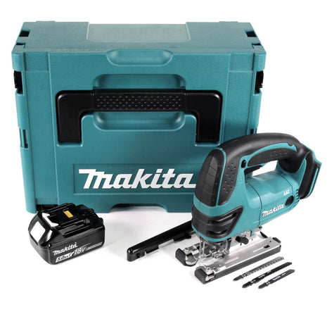 Sierra de calar sin cable Makita DJV 180 T1J 18V + 1x batería 5.0Ah + Makpac - sin cargador