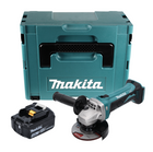 Makita DGA 452 M1J Akku Winkelschleifer 18 V 115 mm + 1x Akku 4,0 Ah + Makpac - ohne Ladegerät - Toolbrothers