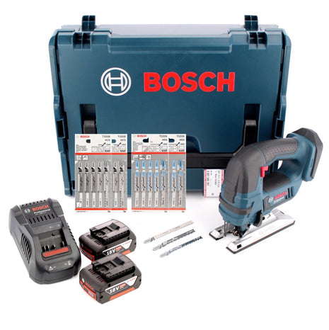 Bosch GST 18 V-Li B Akku Stichsäge in L-Boxx + 2x 5,0 Ah Akku + Ladegerät + 20x Sägeblätter - Toolbrothers