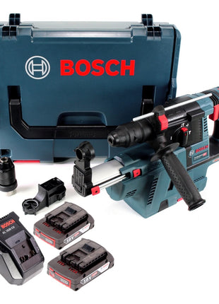 Bosch GBH 18V-26 F Akku Bohrhammer 18V 2,6J SDS-Plus in L-Boxx mit GDE 18V-16 Staubabsaugung, 2x 2Ah Akku und Ladegerät - Toolbrothers