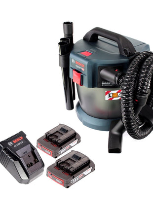 Bosch GAS 18V-10 L Professional Li-Ion Akku Staubsauger Nass- und Trockensauger + 2x GBA 2,0 Ah Akku + AL 1820 CV Ladegerät - Toolbrothers