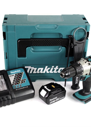 Makita DHP 451 RT1J 18 V 3. Gang Li-Ion Akku Schlagbohrschrauber im Makpac + 1x 5,0 Ah Akku + Schnellladegerät - Toolbrothers