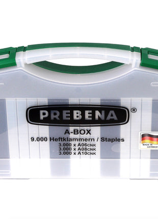 Prebena 1XR-A16 Luftdruck Druckluftnagler im Transportkoffer + A-BOX 9.000 Heftklammern / Staples - Toolbrothers