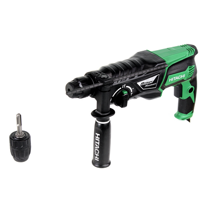 Hitachi DH 26 PC SDS Plus Bohrhammer Meißelhammer 830 W im Koffer + 13 mm Schnellspann Bohrfutter - Toolbrothers