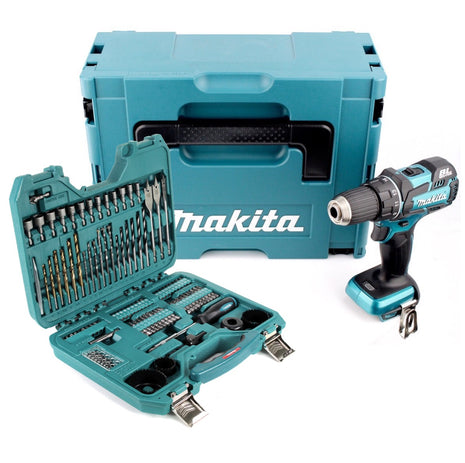 Makita DDF 480 ZJ Akku Bohrschrauber 18 V 54 Nm Brushless + 101 tlg. Bit, Bohrer & Steckschlüssel Set + Makpac - Toolbrothers