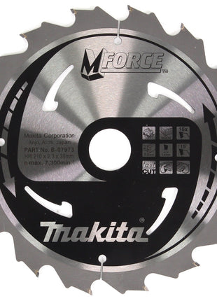 Makita Kreissägeblatt Mforce 210 x 30 x 2,3 mm 16 Zähne ( B-07973 ) - Toolbrothers