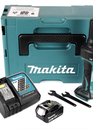 Makita DGD 800 RM1J Akku Geradschleifer 18 V + 1x Akku 4,0Ah + Ladegerät + Makpac - Toolbrothers