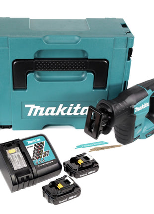 Makita DJR 188 RAJ Akku Reciprosäge Säbelsäge 18 V Brushless + 2x Akku 2,0 Ah + Ladegerät + Makpac - Toolbrothers