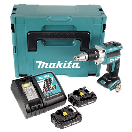 Makita DFS 250 RAJ Akku Trockenbauschrauber 18 V Brushless + 2x Akku 2,0 Ah + Ladegerät + Makpac - Toolbrothers