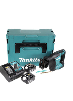 Makita DJR 188 RGJ Akku Reciprosäge 18 V Brushless Säbelsäge im Makpac + 2x 6,0 Ah Akku + Ladegerät - Toolbrothers