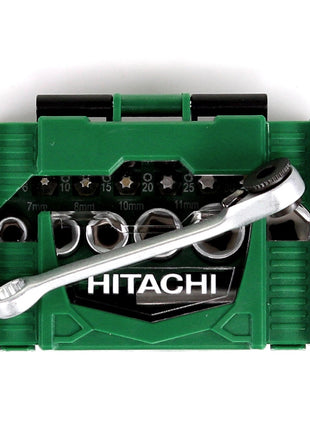 Hitachi 24 tlg. Bit & Stecknüsse Set inkl. Mini-Ratsche in Bitbox ( 40030020 ) - Toolbrothers