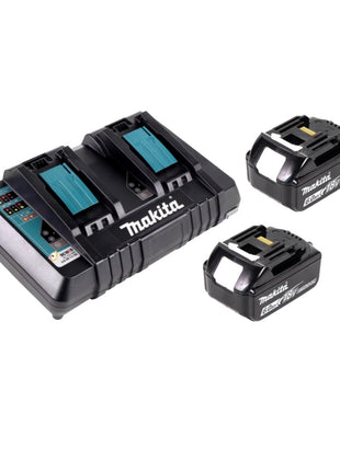 Makita DUB 361 2x 18 V / 36 V Akku Laubbläser Gebläse + 2x Makita BL 1860 6 Ah / 6000 mAh Akku + Makita DC 18 RD 2-fach Ladegerät - Toolbrothers