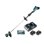 Makita DUR 364 LUT2 Akku Rasentrimmer 36V ( 2x 18V ) 250/350mm Brushless + 2x Akku 5,0Ah + Doppelladegerät - Toolbrothers