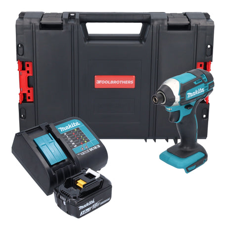 Makita DTD 152 SF1J-R Cordless impact wrench 18 V 165 Nm 1/4" + 1x rechargeable battery 3.0 Ah + charger + RHINO