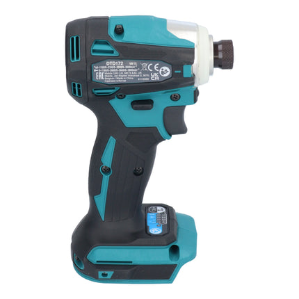 Makita DTD 172 SF1J-R akumulatorowy klucz udarowy 18 V 180 Nm 1/4" bezszczotkowy + 1x akumulator 3,0 Ah + ładowarka + RHINO