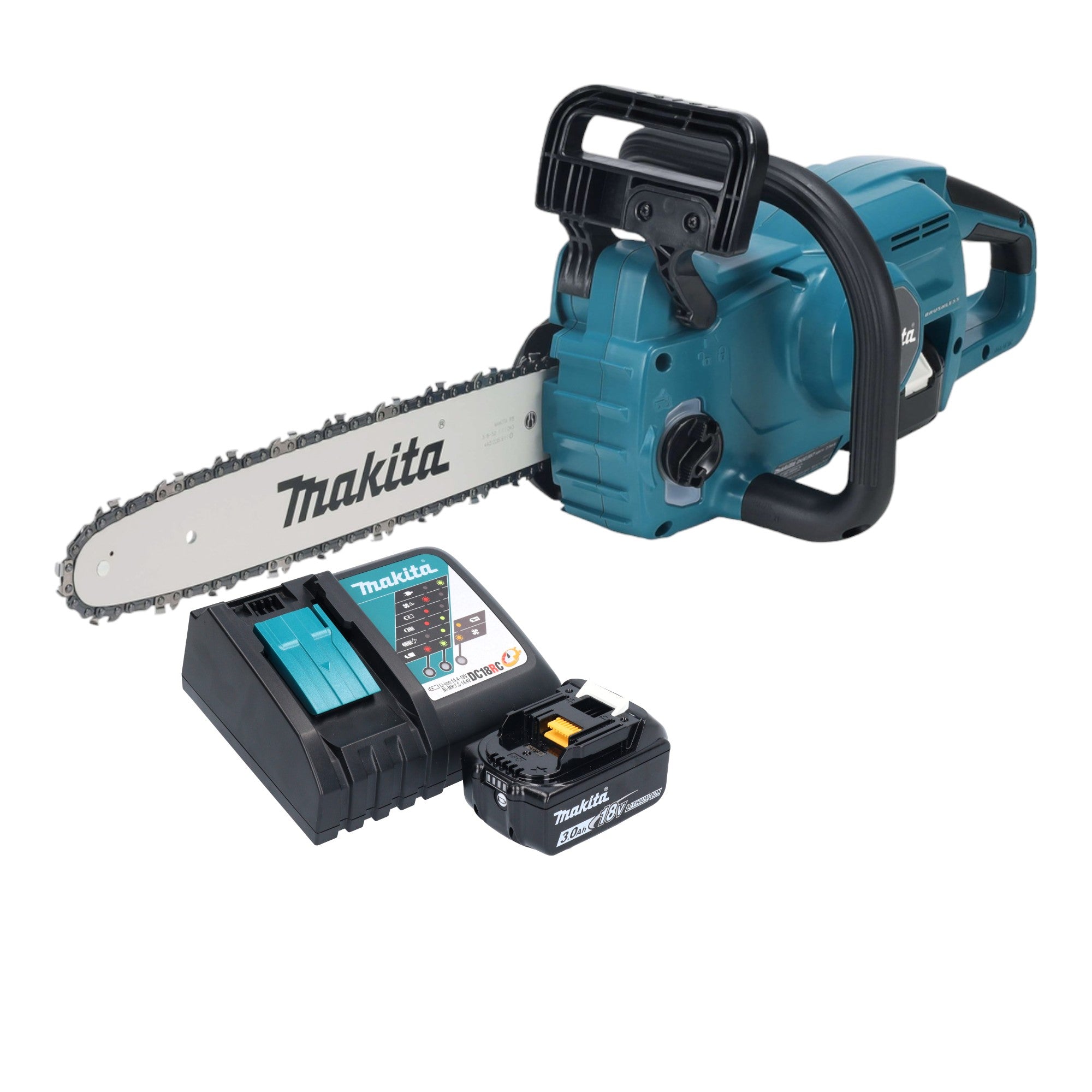 Makita DUC 357 RFX3 Akku Kettensaege 18 V 35 cm Brushless 1x Akku 3 0 Ah Ladegeraet 0 - toolbrothers