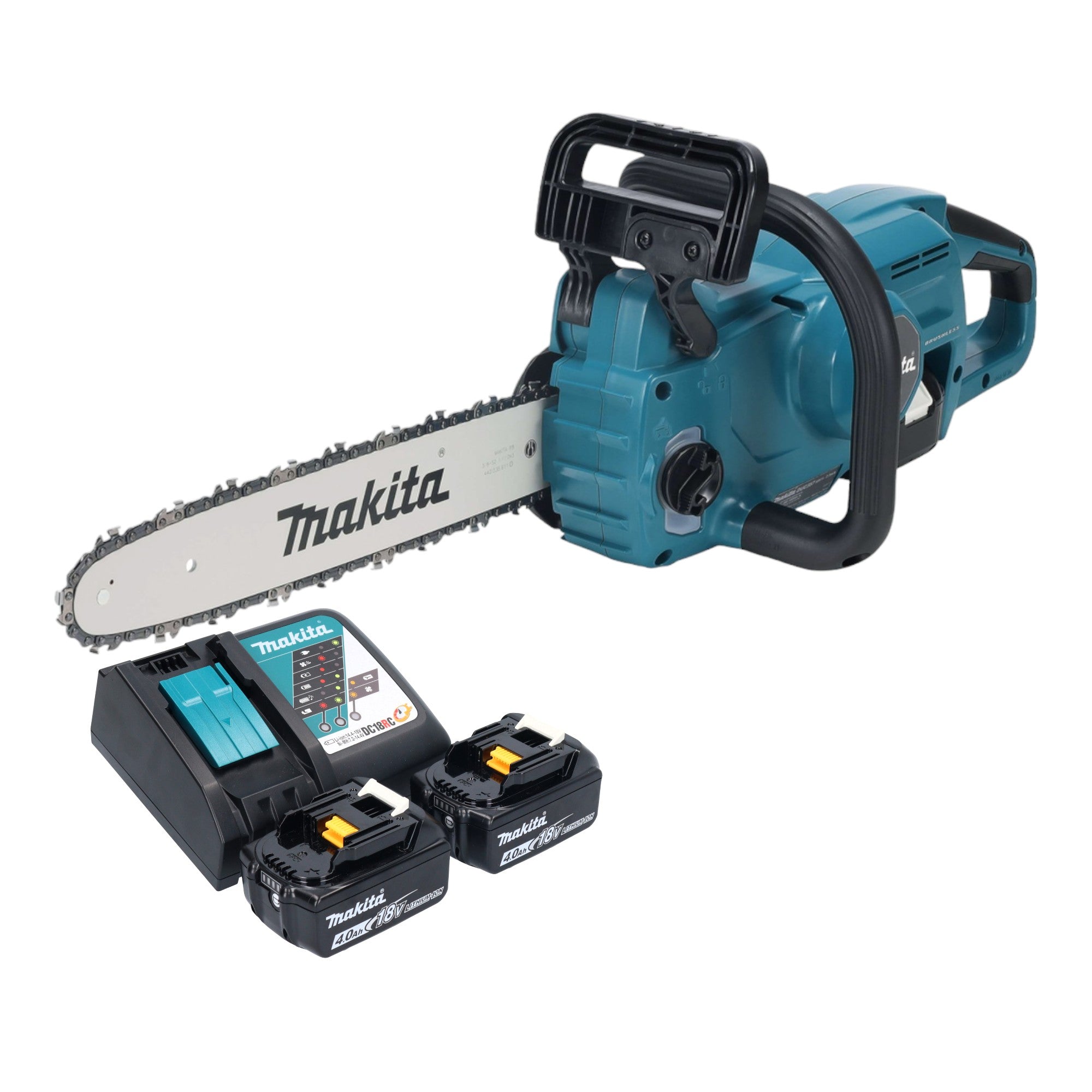 Makita DUC 357 RM2X3 Akku Kettensaege 18 V 35 cm Brushless 2x Akku 4 0 Ah Ladegeraet 0 - toolbrothers