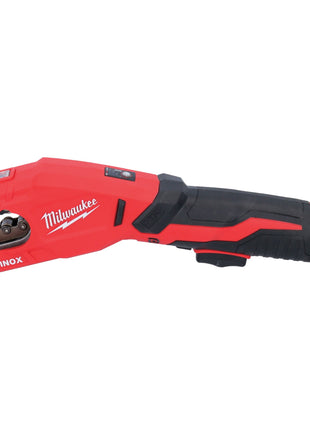 Cortatubos de acero inoxidable a batería Milwaukee M12 PCSS-201C 12 V 12 - 28 mm + 1x batería 2,0 Ah + cargador + estuche