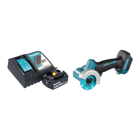 Makita DMC 300 RT1 Meuleuse d'angle sans fil 18 V 76 mm Brushless + 1x batterie 5,0 Ah + chargeur