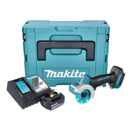 Makita DMC 300 RF1J Meuleuse d'angle sans fil 18 V 76 mm Brushless + 1x batterie 3,0 Ah + chargeur + Makpac