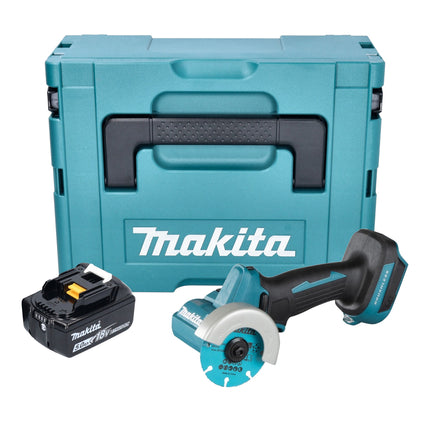 Smerigliatrice angolare a batteria Makita DMC 300 T1J 18 V 76 mm brushless + 1x batteria ricaricabile 5,0 Ah + Makpac - senza caricabatterie